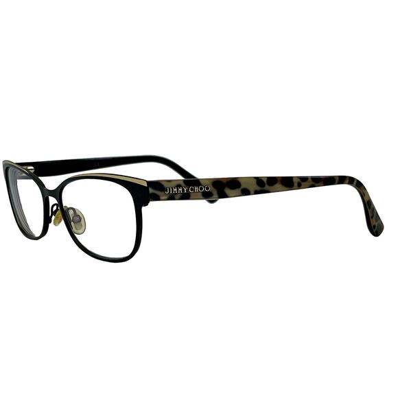 Jimmy Choo Leopard Animal Print Eye Glass Cat Eye Frames Italy 147 PWN  145 - Picture 1 of 8